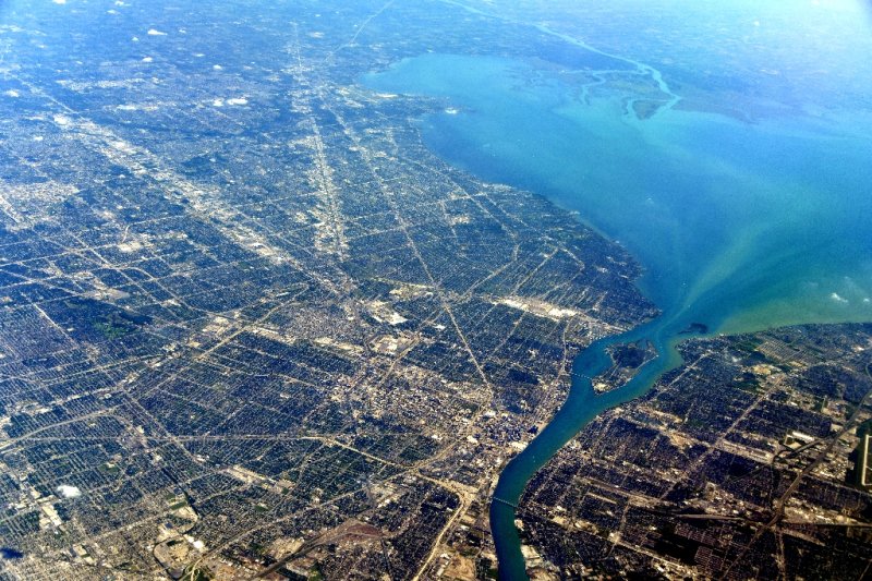 Aerial of Detroit River
