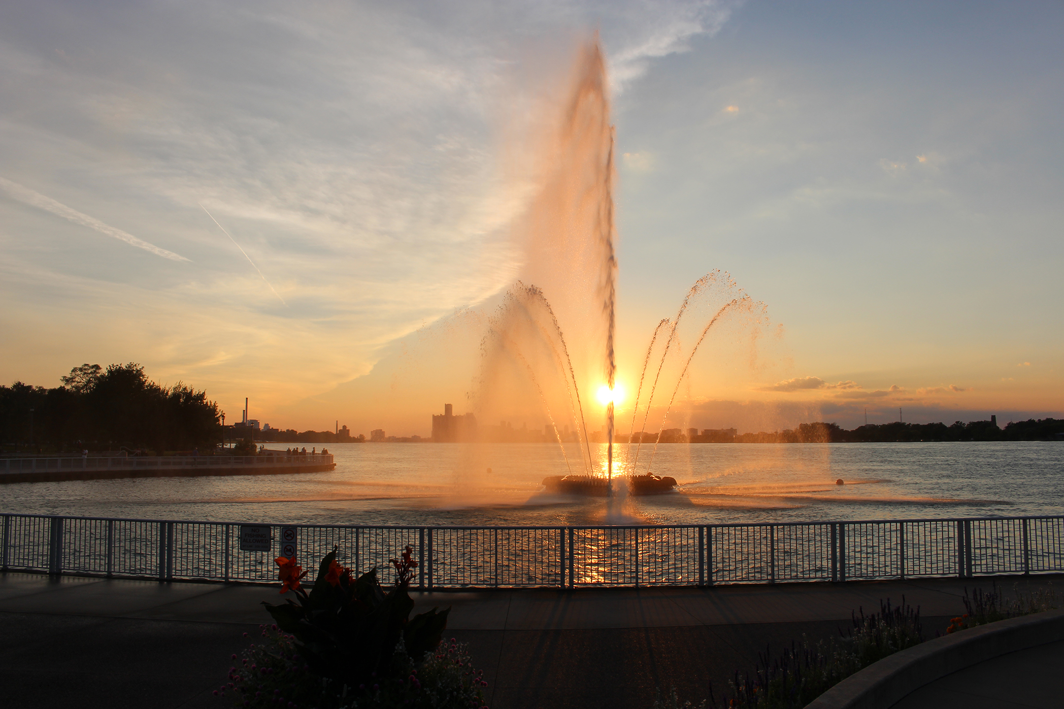 Peace Fountain at sunset